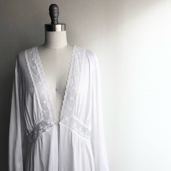 Vintage Intimates & Sleepwear Vintage White Lingerie Nighty Sheer